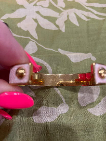 Pink Monogram Jonck Wild Bangle Cuff Bracelet