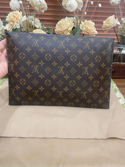 Vintage Poche Plate Envelope Document Clutch