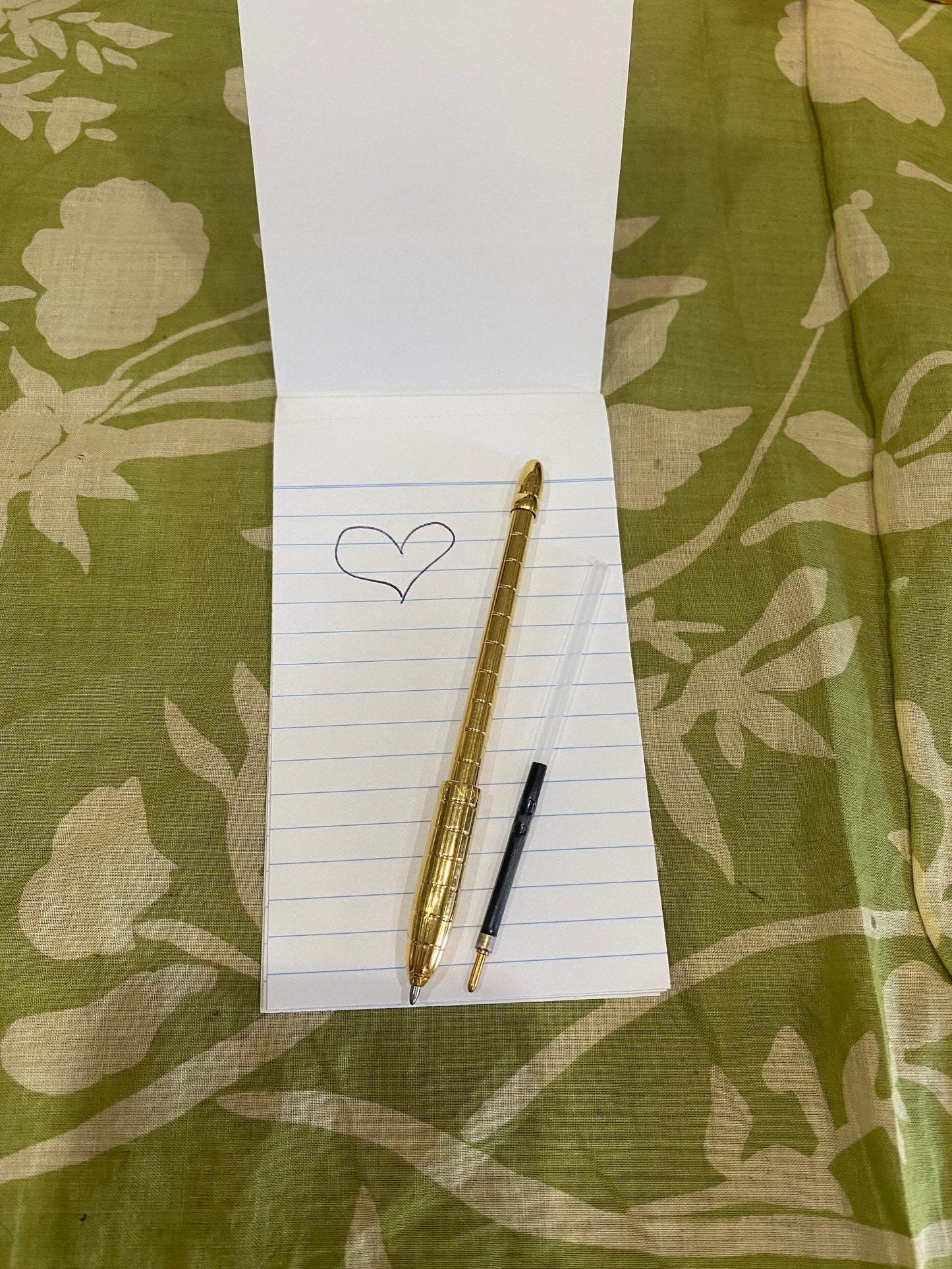 Gold Tone Twist Top Pen