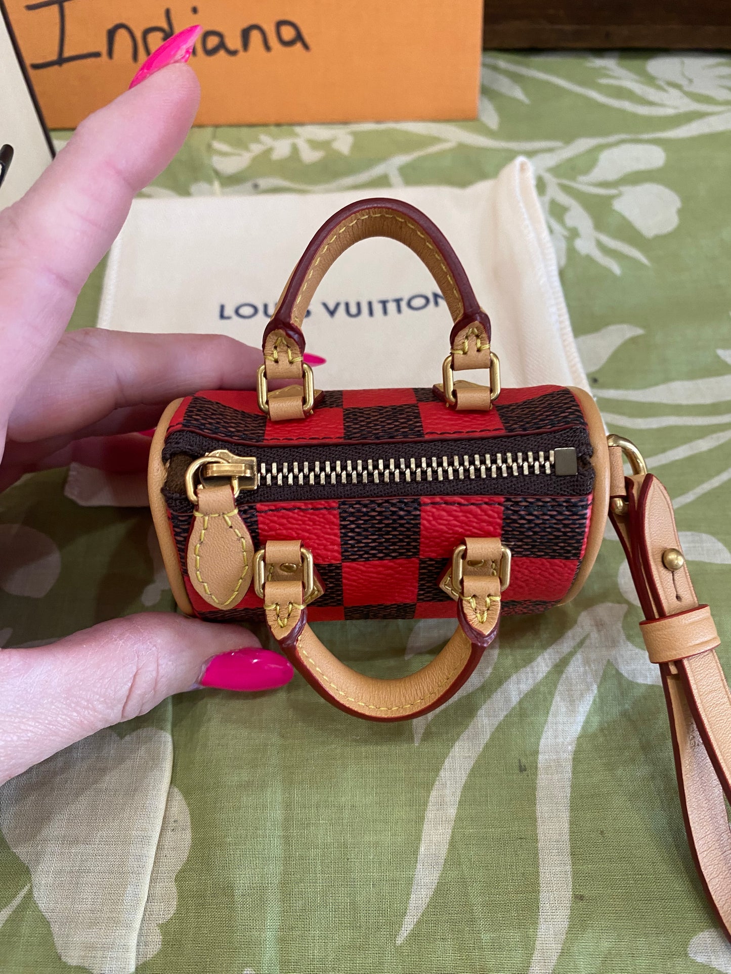 Damier Pop Mini Speedy Bag Charm