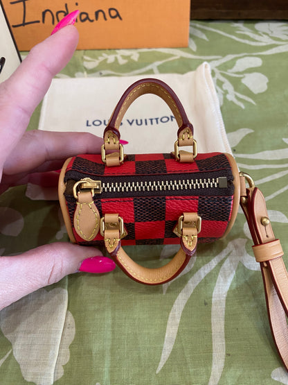 Damier Pop Mini Speedy Bag Charm