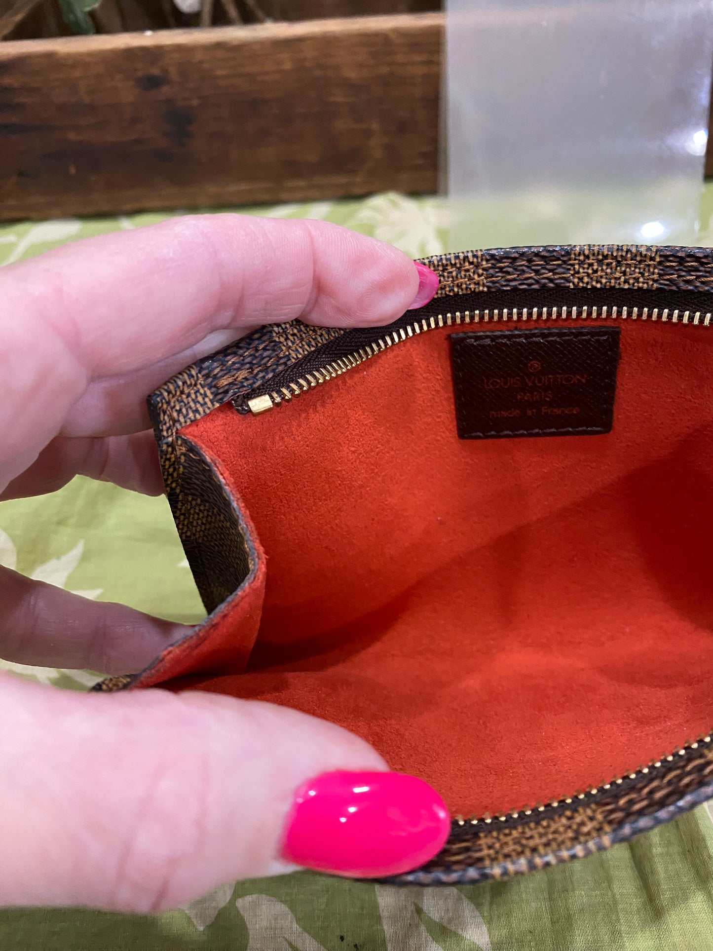 Bucket Pouch PM in DE print-comes with original wristlet strap