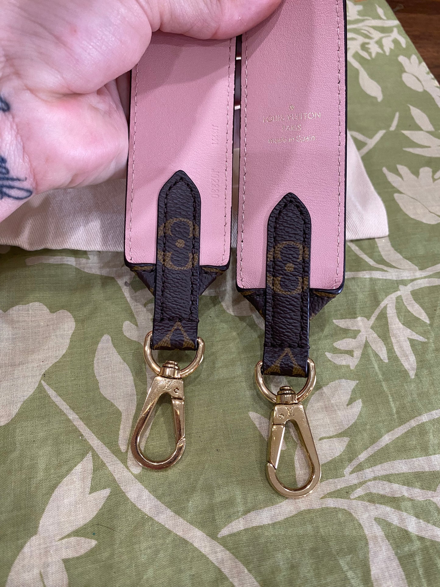 Monogram/Rose Ballerine Bandouliere Shoulder Strap