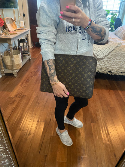 Vintage Porte Document Portfolio Clutch