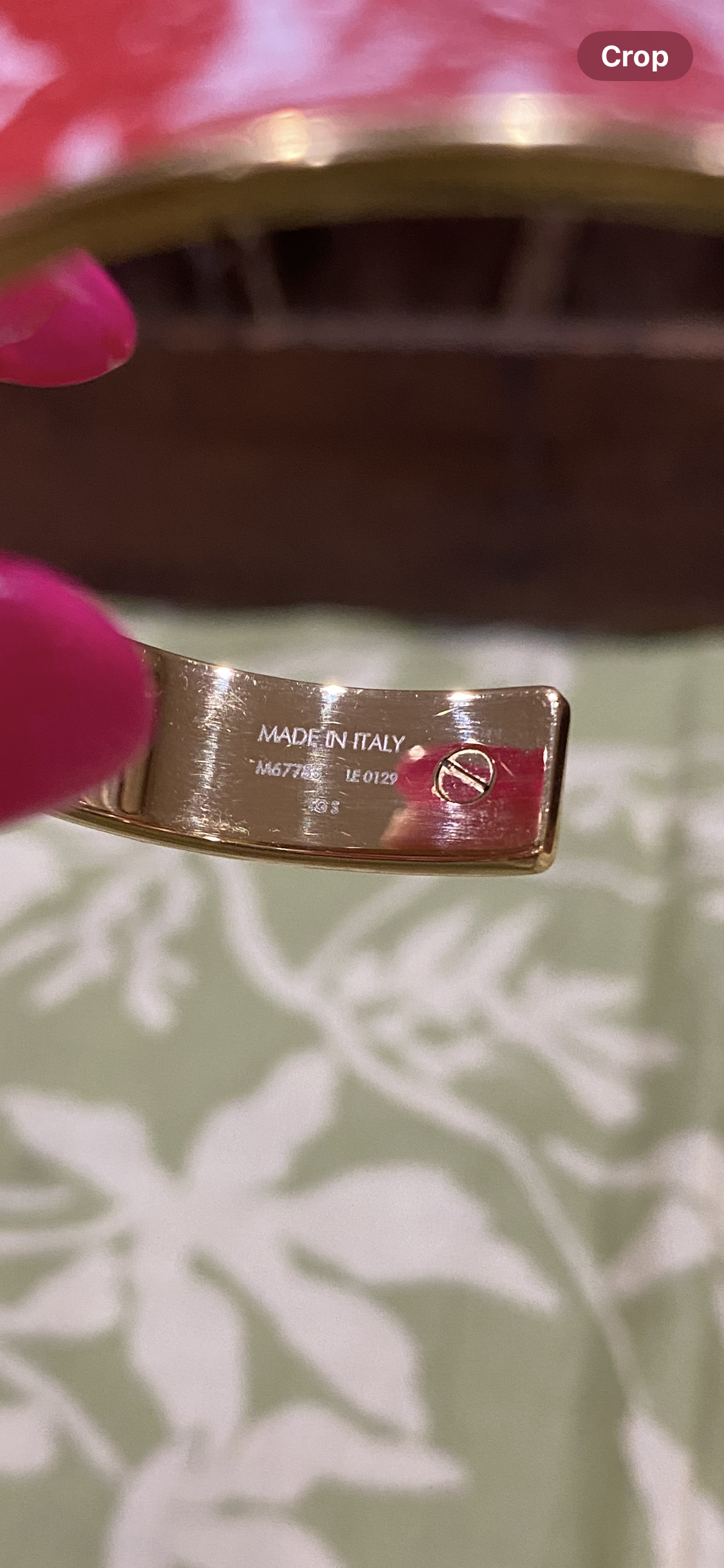 Monogram Jonck Wild Bangle Cuff Bracelet (red)