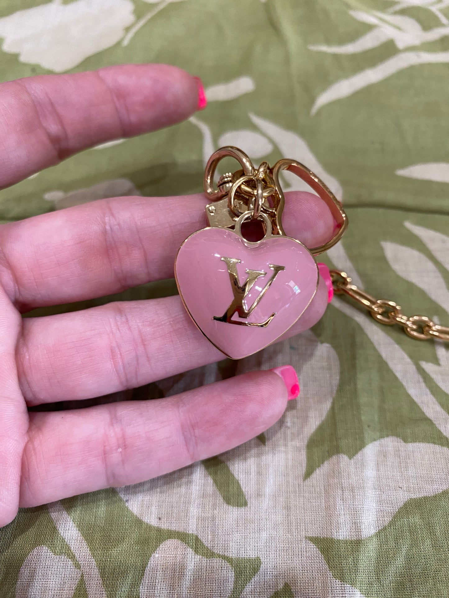 Pink Vernis Heart Coin Purse/Bag Charm