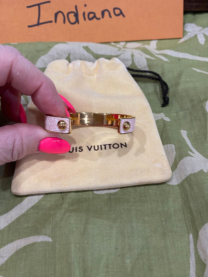 Pink Monogram Jonck Wild Bangle Cuff Bracelet