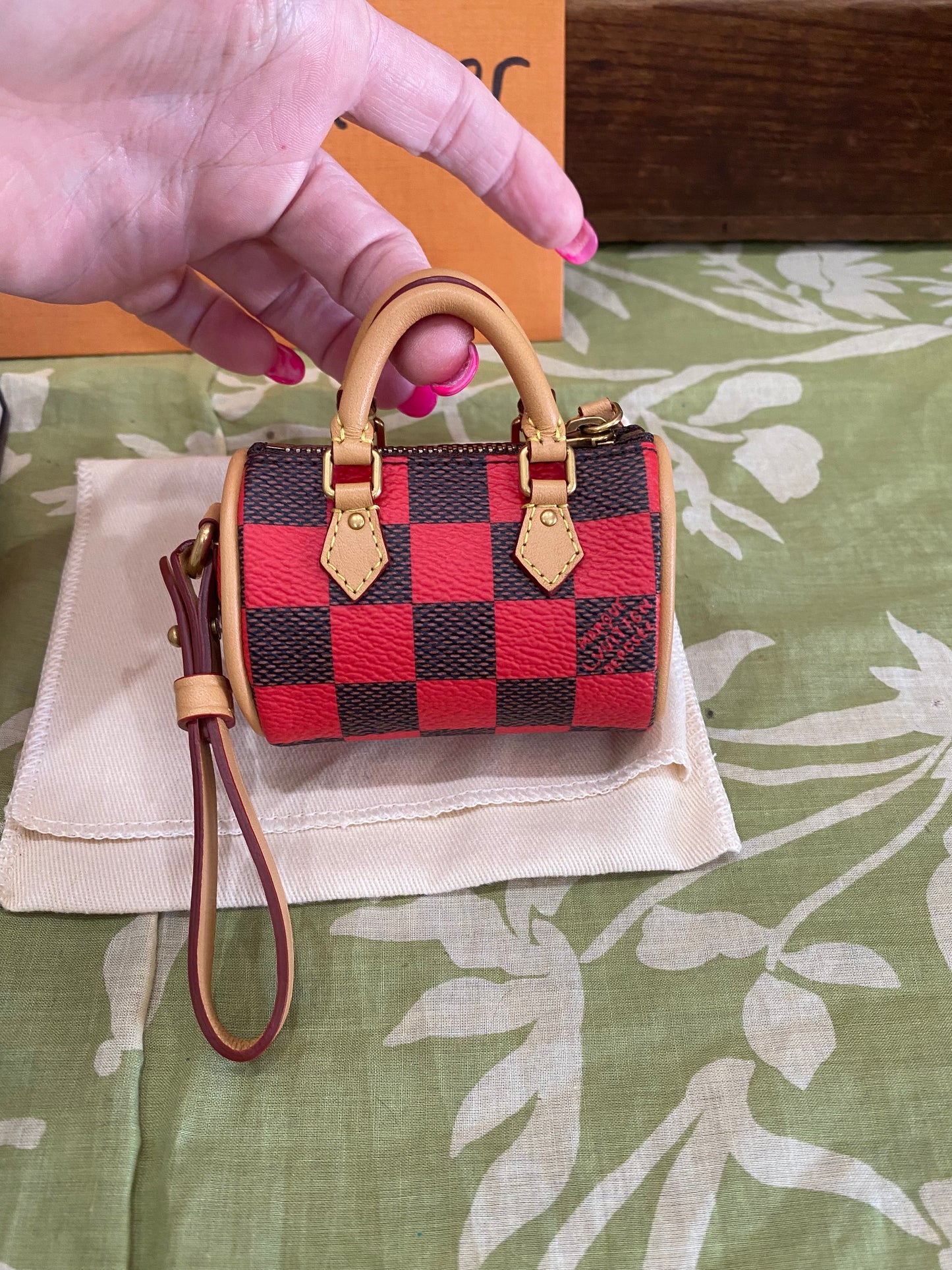 Damier Pop Mini Speedy Bag Charm