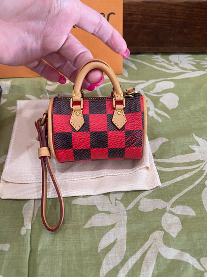 Damier Pop Mini Speedy Bag Charm