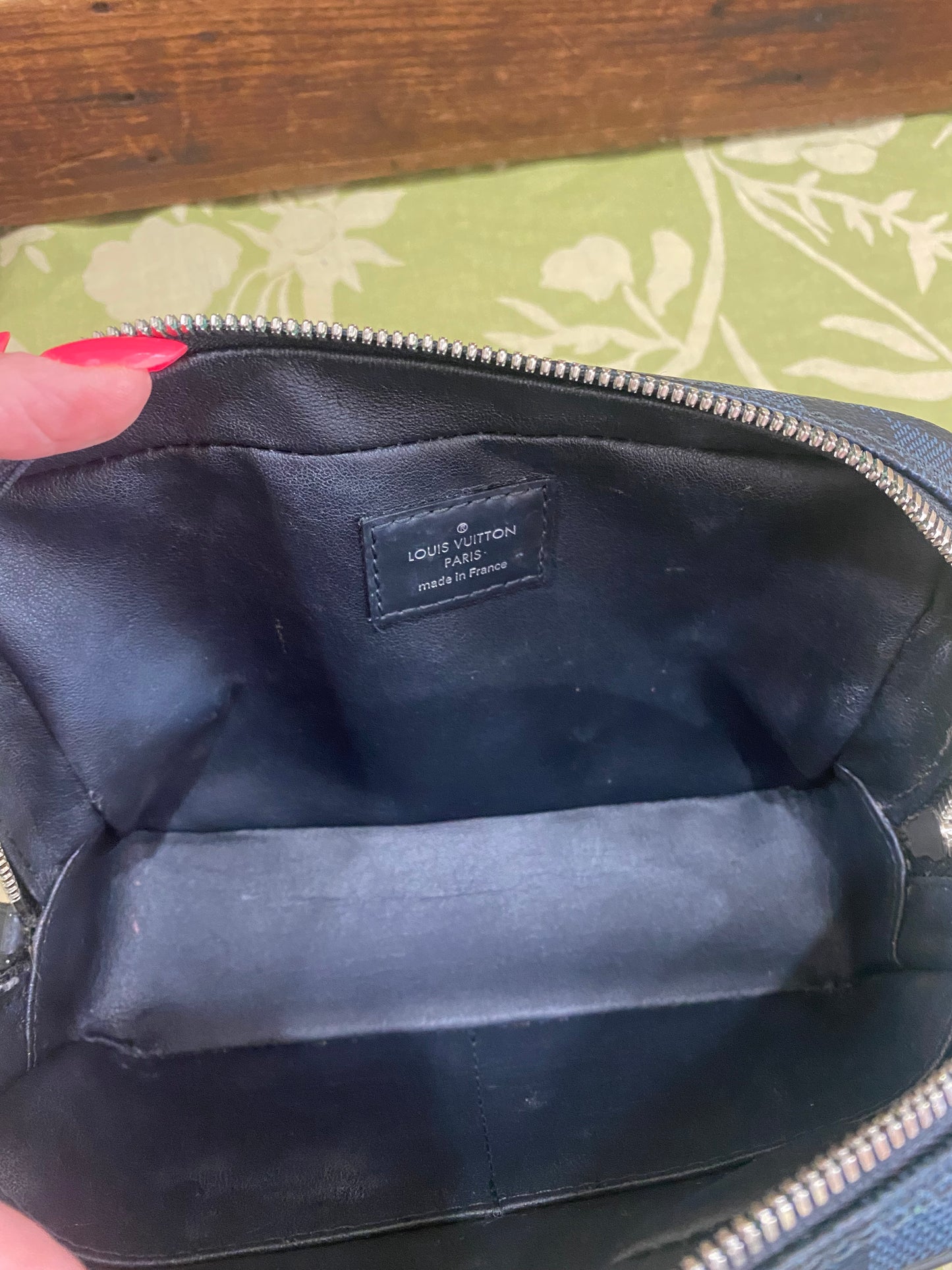 Cobalt Damier Toiletry Pouch PM