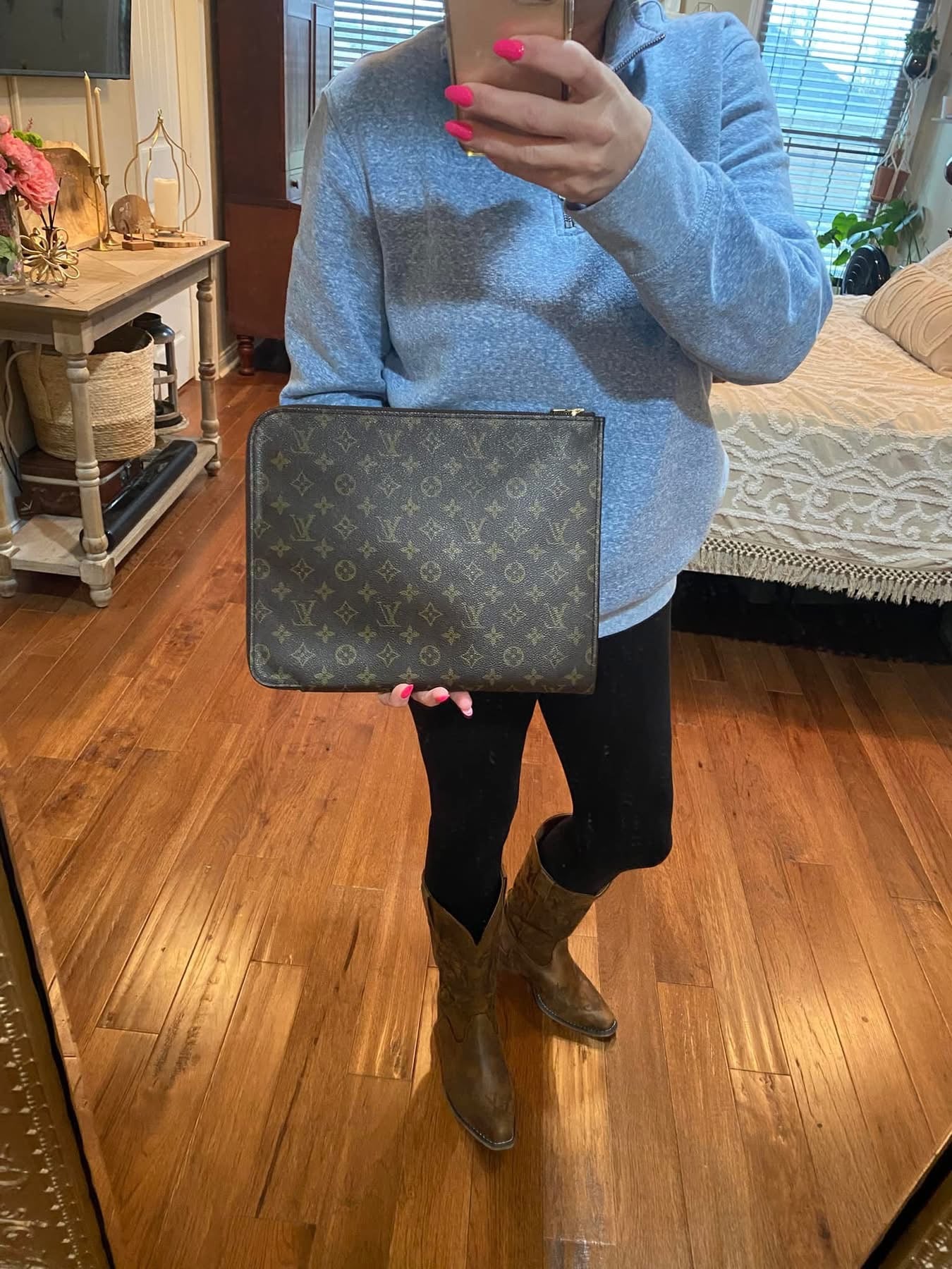 Vintage Porte Document Portfolio Clutch