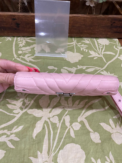 New Wave Calf Leather Long Wallet Wristlet