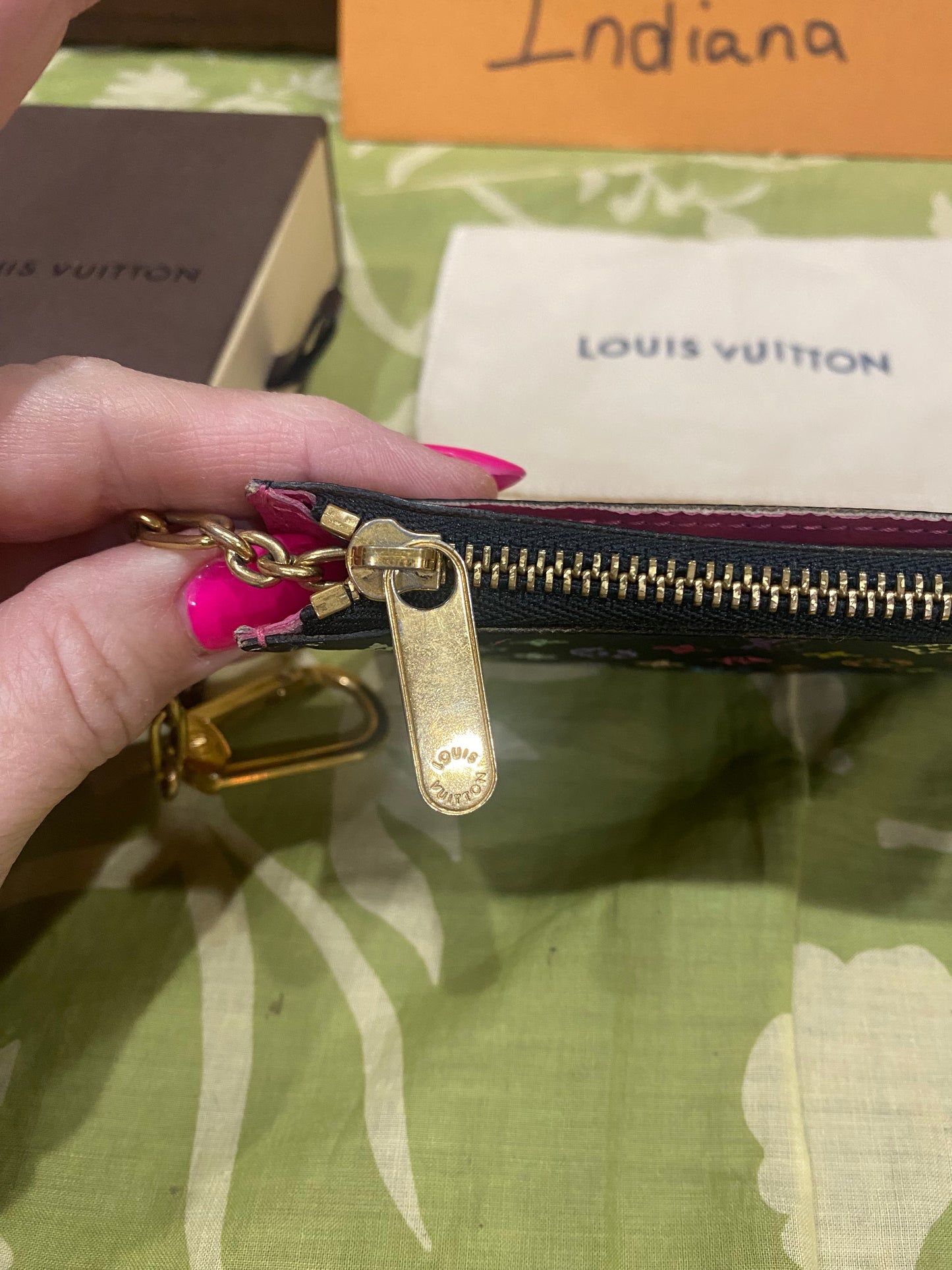 Black Multicolor Pochette Cles NM Key Pouch