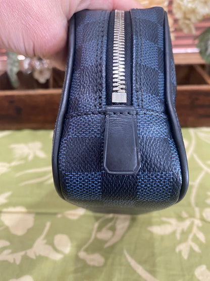 Cobalt Damier Toiletry Pouch PM