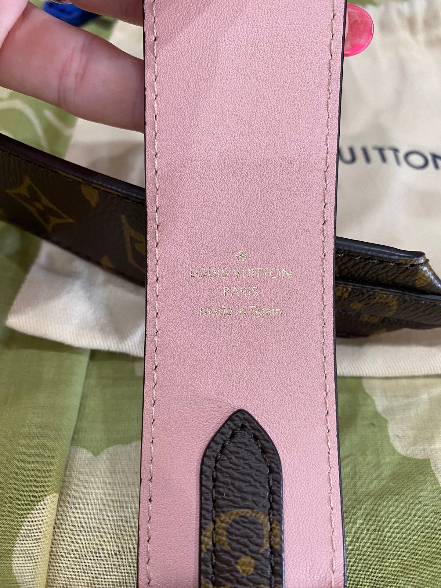 Monogram/Rose Ballerine Bandouliere Shoulder Strap