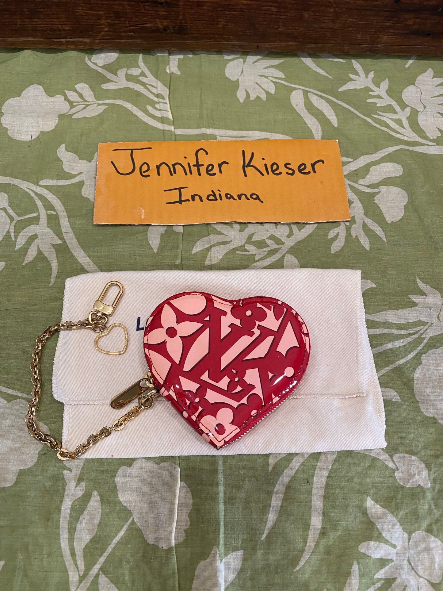 Vernis Sweet Porte Monnaie Coer Heart Coin Purse/Bag Charm