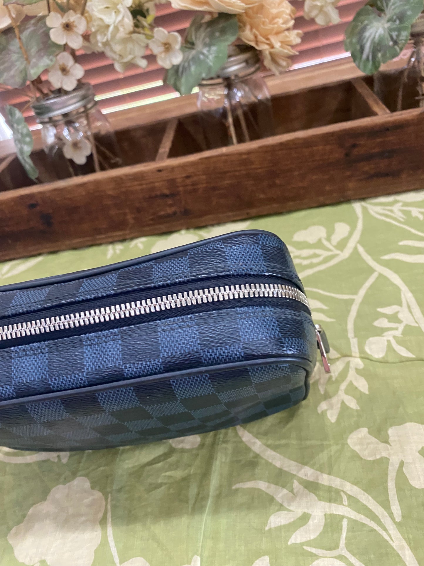 Cobalt Damier Toiletry Pouch PM