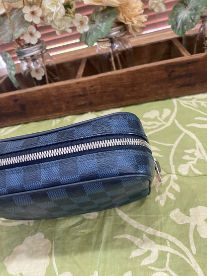 Cobalt Damier Toiletry Pouch PM