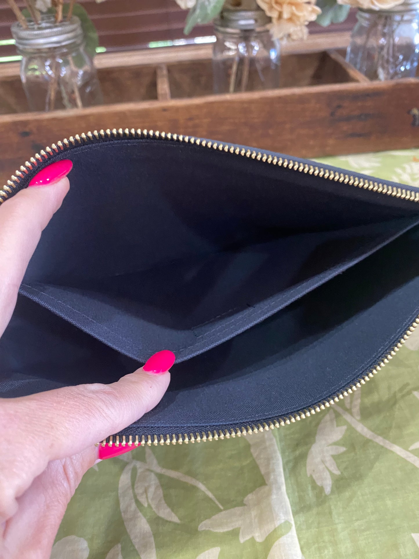 Daily Pouch in black Noir Empreinte