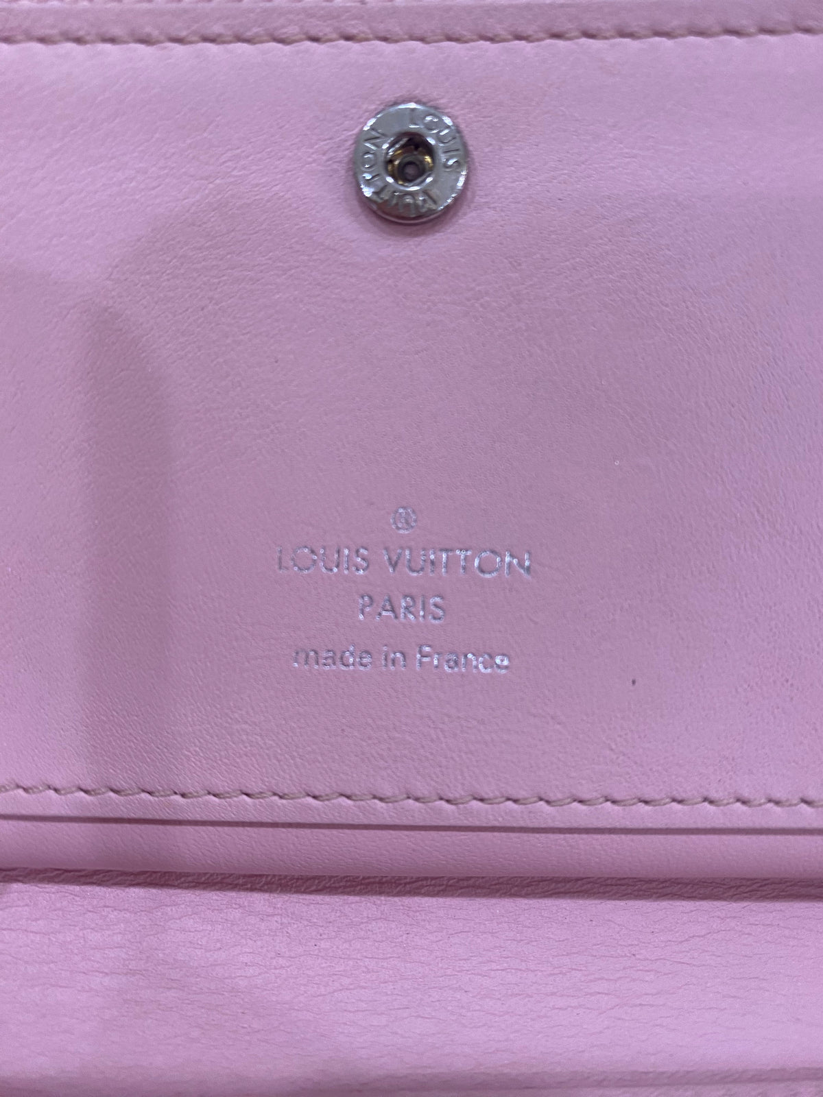 New Wave Calf Leather Compact Wallet in Rose Ballerine