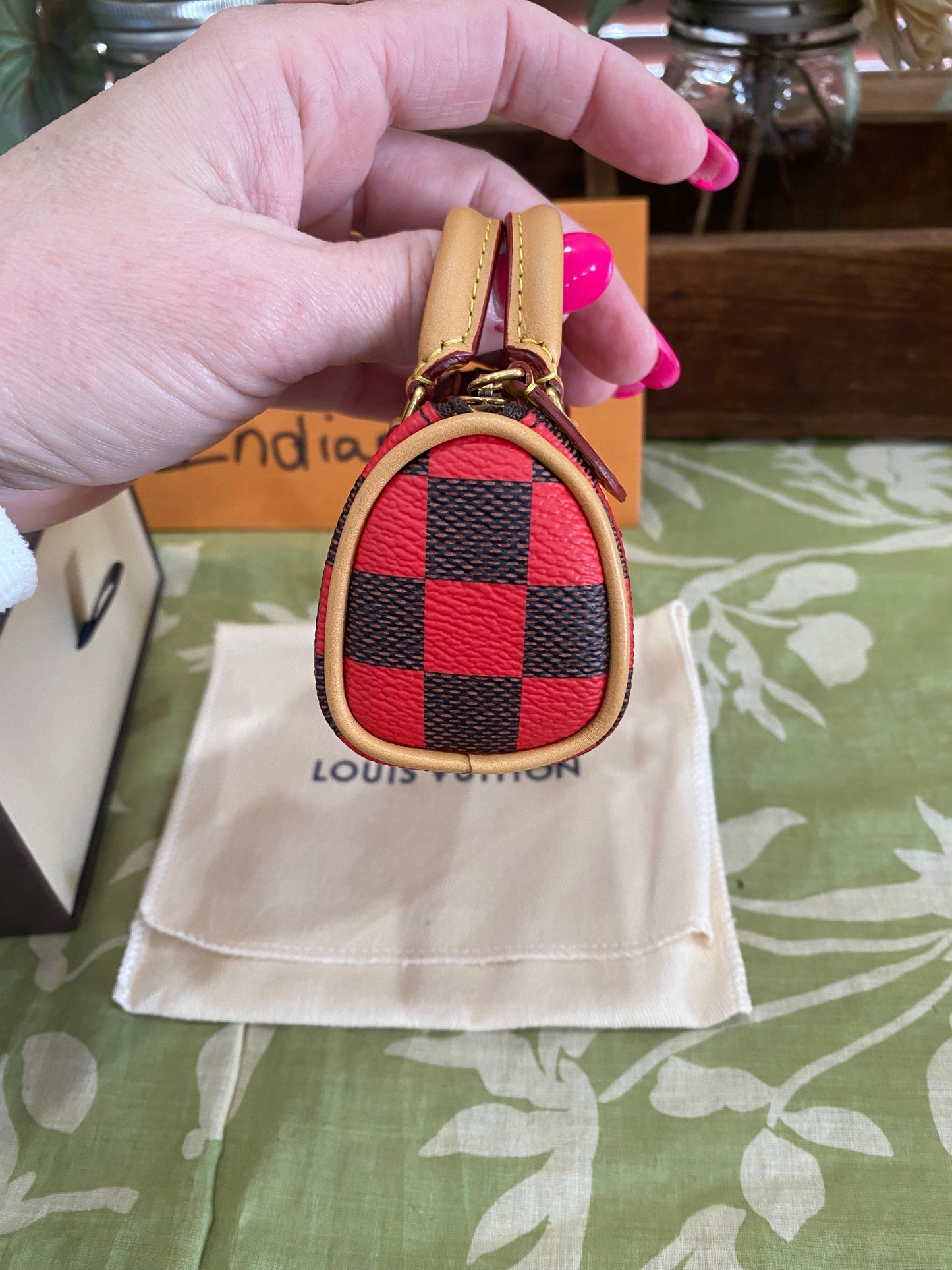 Damier Pop Mini Speedy Bag Charm