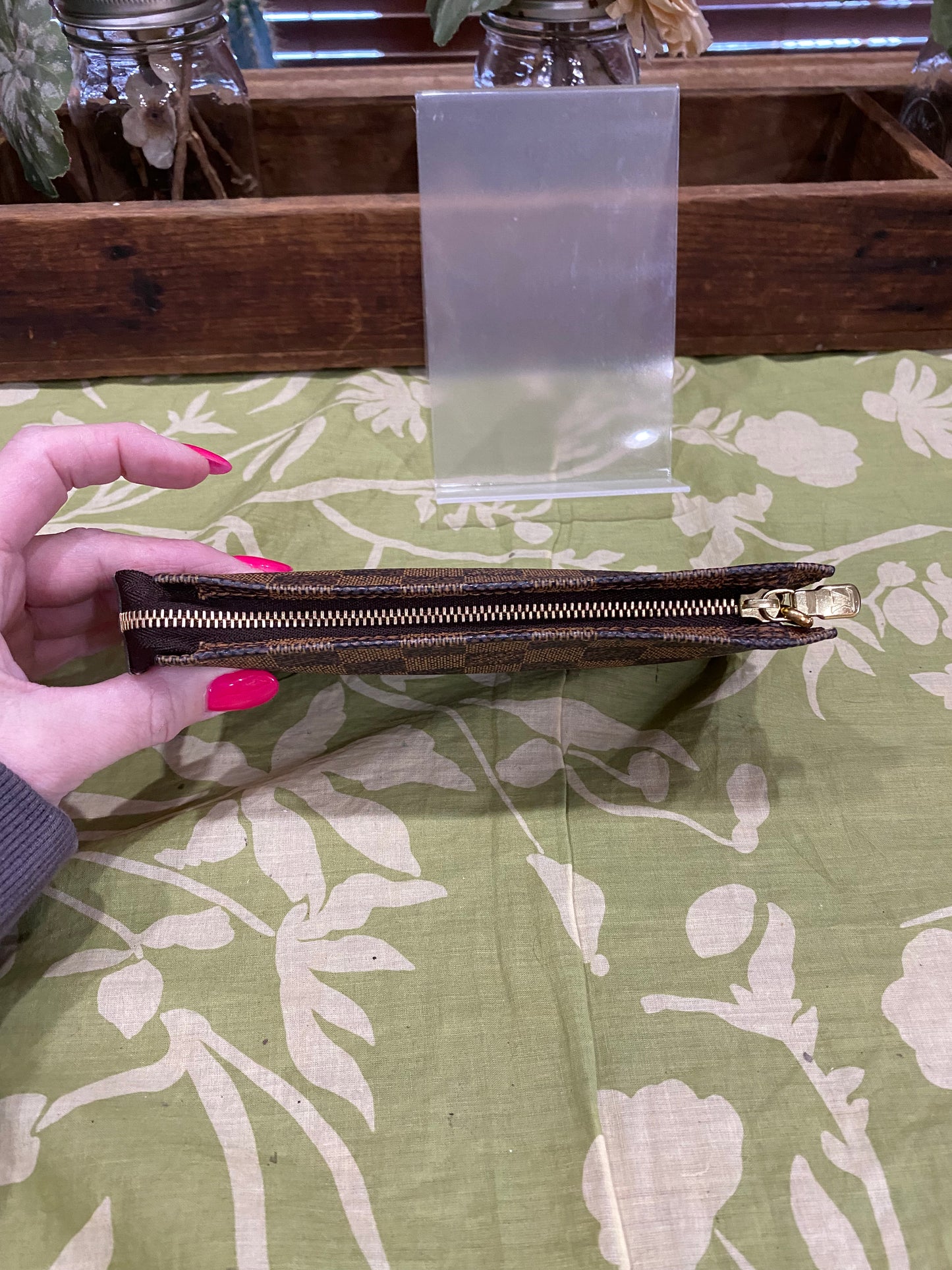 Bucket Pouch PM in DE print-comes with original wristlet strap