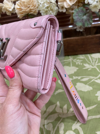 New Wave Calf Leather Long Wallet Wristlet