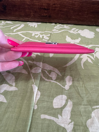 Lockme Credit Card Holder (Calfskin Pink Leather)