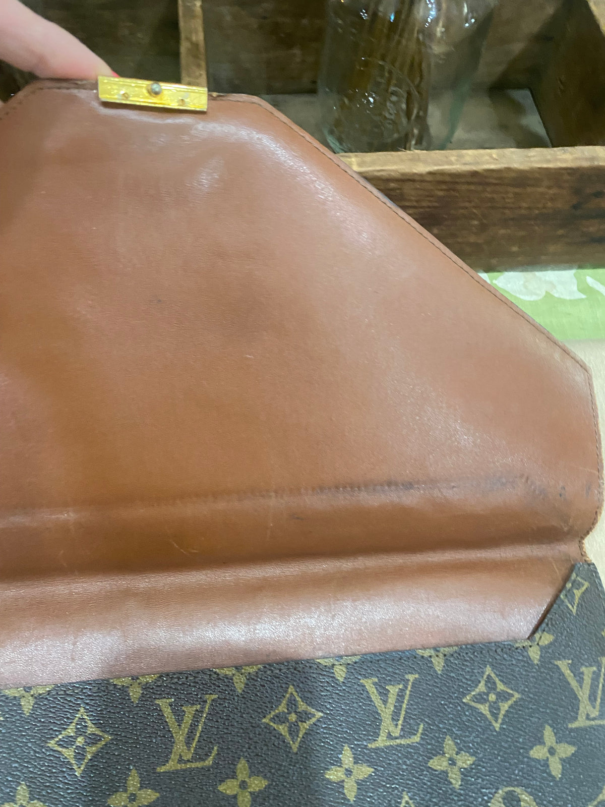 Vintage Poche Plate Envelope Document Clutch