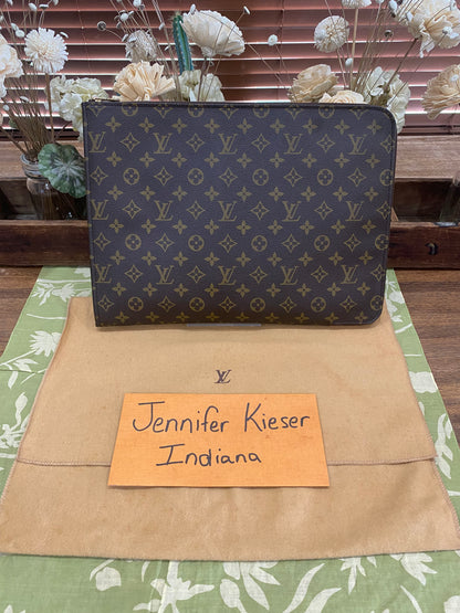 Vintage Porte Document Portfolio Clutch