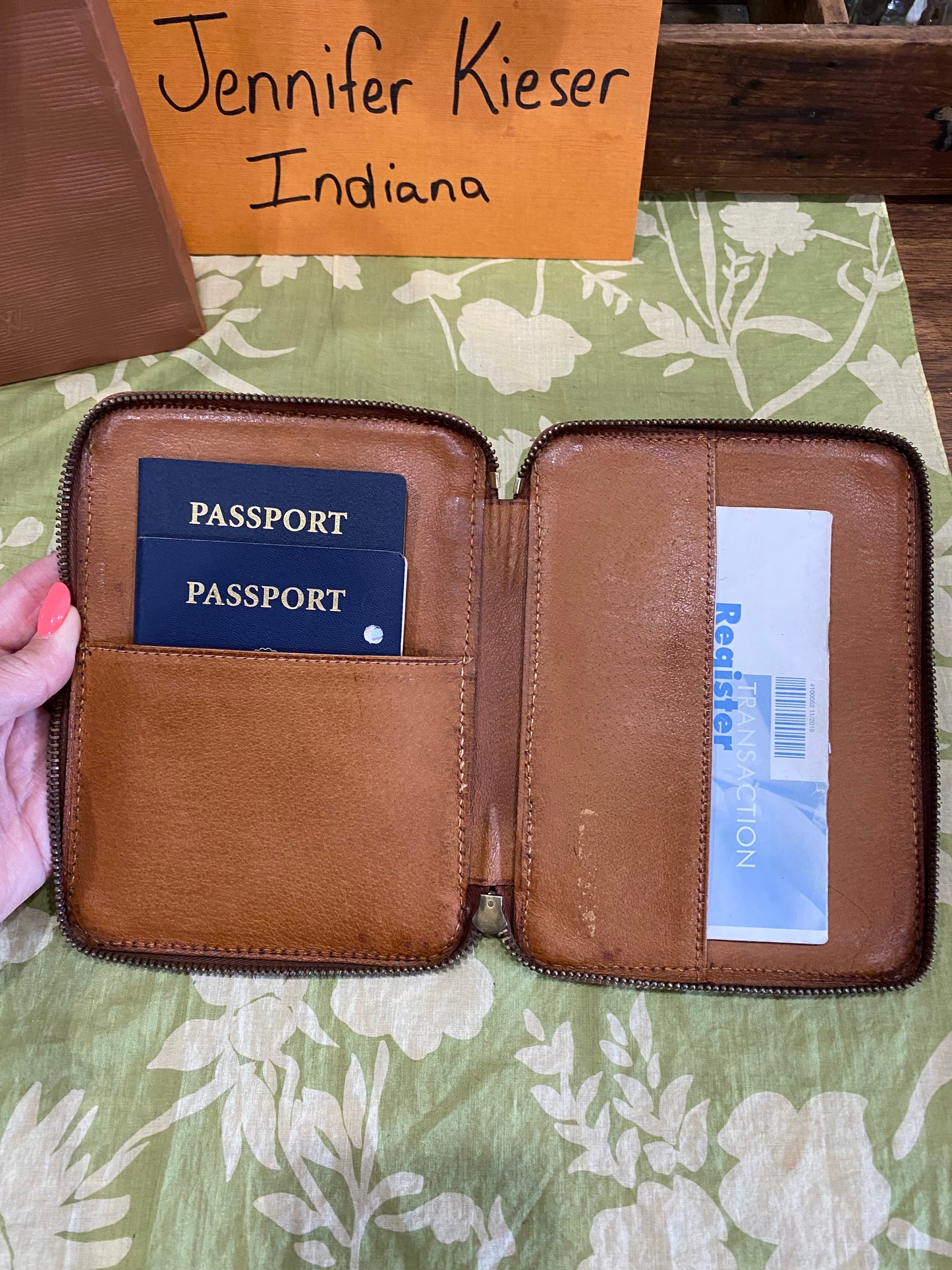 Vintage Zip Around Passport Cover