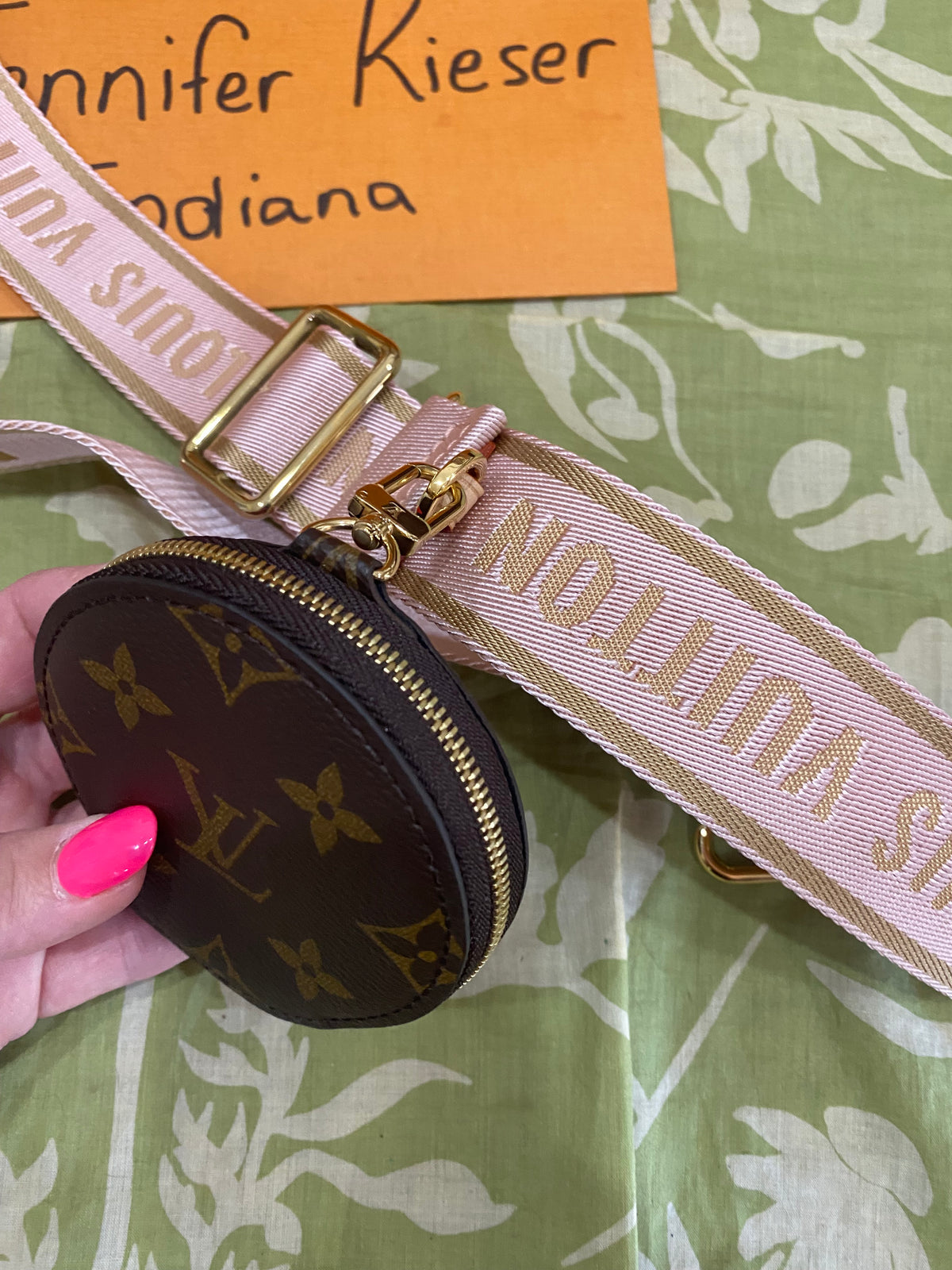 NEW Jacquard Removable Adjustable Strap and Coin Pouch