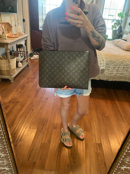 Vintage Porte Document Portfolio Clutch