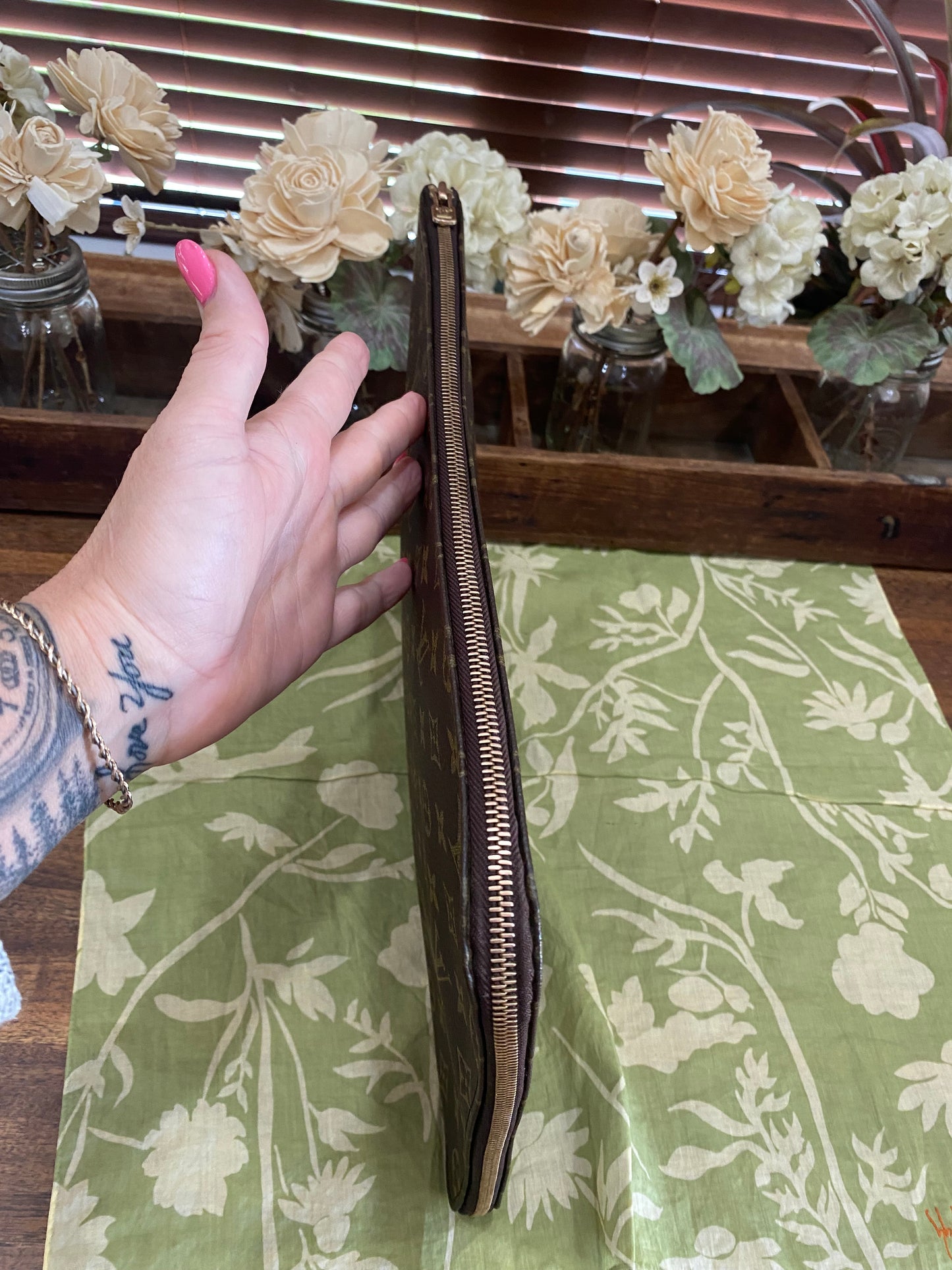 Vintage Porte Document Portfolio Clutch