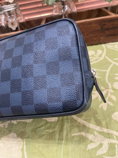 Cobalt Damier Toiletry Pouch PM