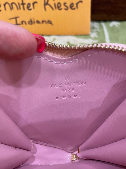 Pink Vernis Heart Coin Purse/Bag Charm