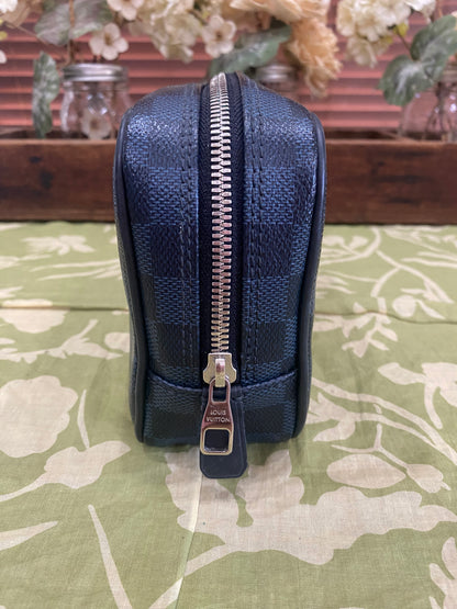 Cobalt Damier Toiletry Pouch PM