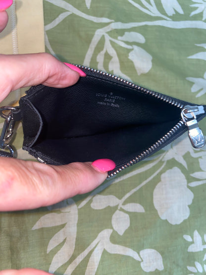 Damier Graphite Card Pouch with Removable Wristlet Strap