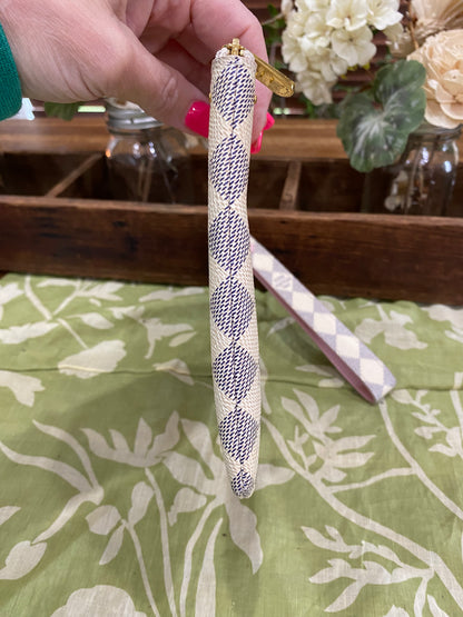 City Pouch- studded DA print with removable wristlet strap