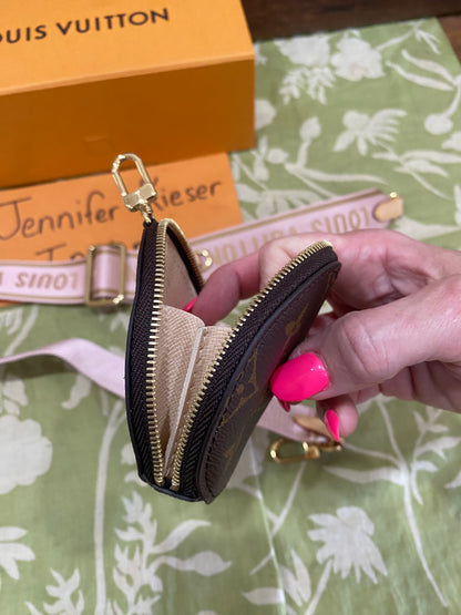 NEW Jacquard Removable Adjustable Strap and Coin Pouch