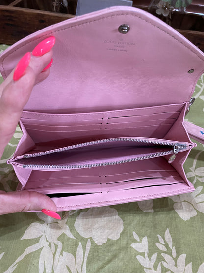 New Wave Calf Leather Long Wallet Wristlet