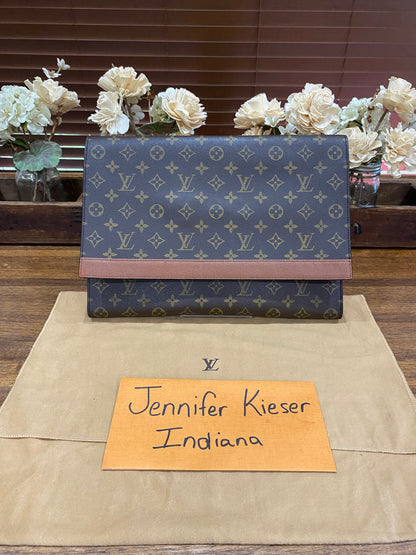 Vintage Porte Document Business Envelope Clutch