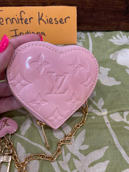 Pink Vernis Heart Coin Purse/Bag Charm