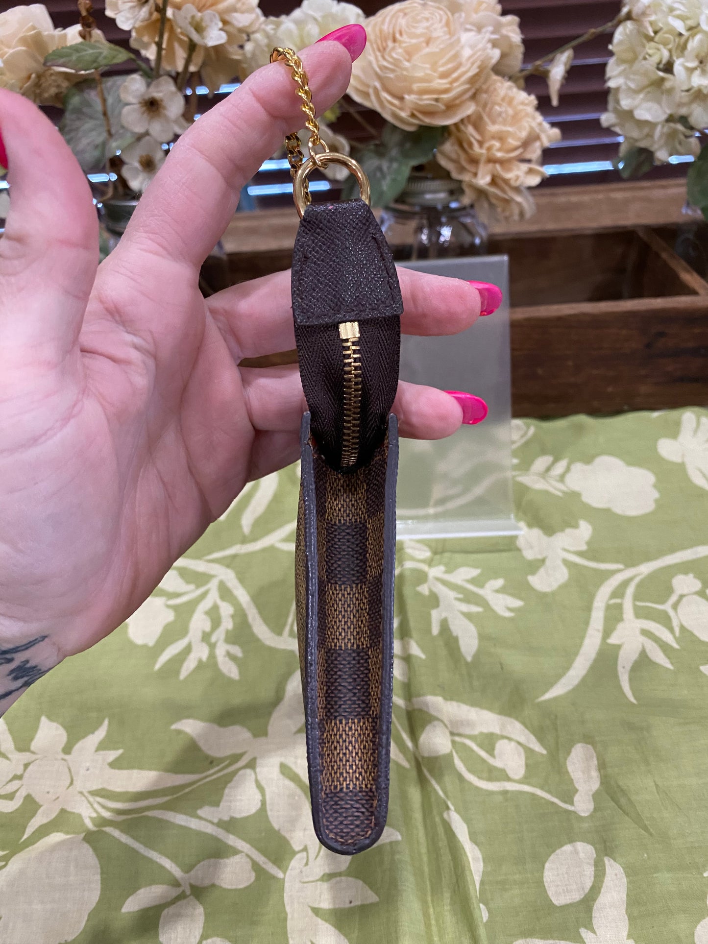 Bucket Pouch PM in DE print-comes with original wristlet strap