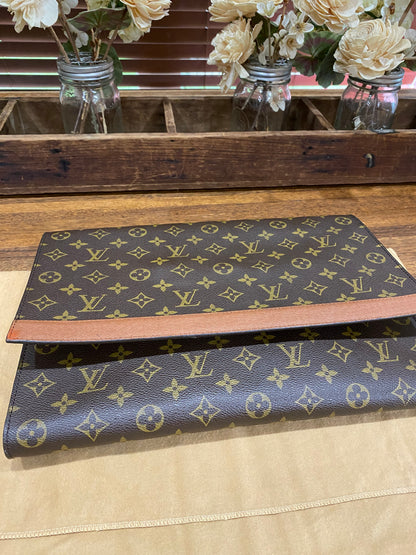 Vintage Porte Document Business Envelope Clutch