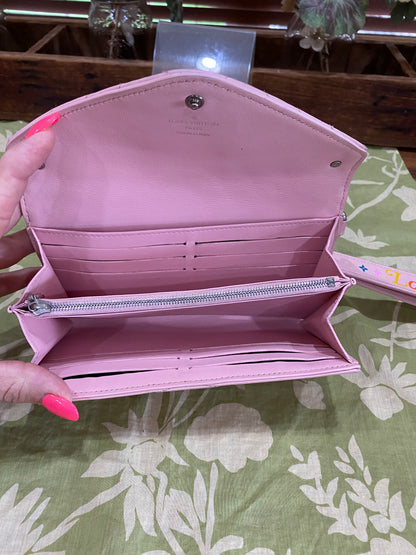 New Wave Calf Leather Long Wallet Wristlet