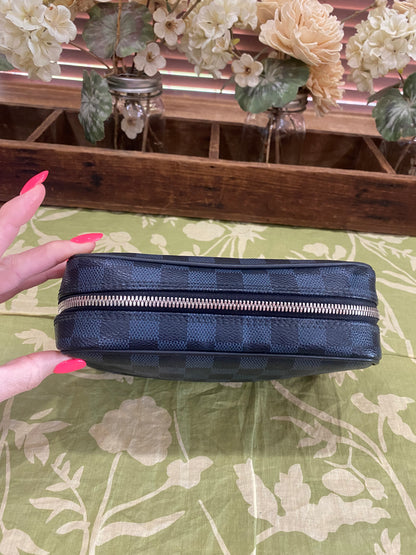 Cobalt Damier Toiletry Pouch PM