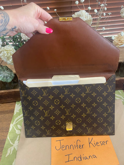 Vintage Poche Plate Envelope Document Clutch