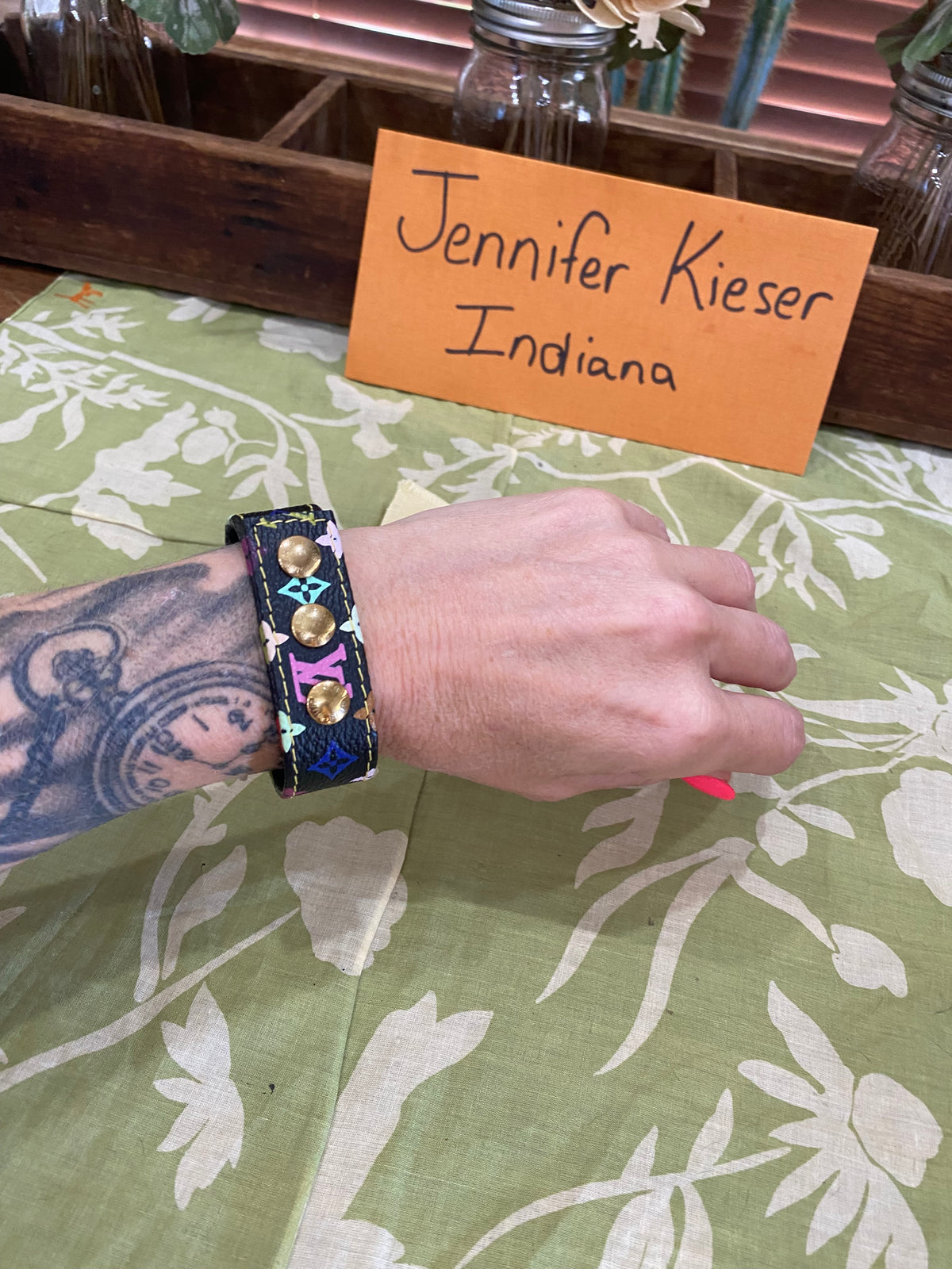 Multicolored Monogram Roppongi/VIP Snap Bracelet
