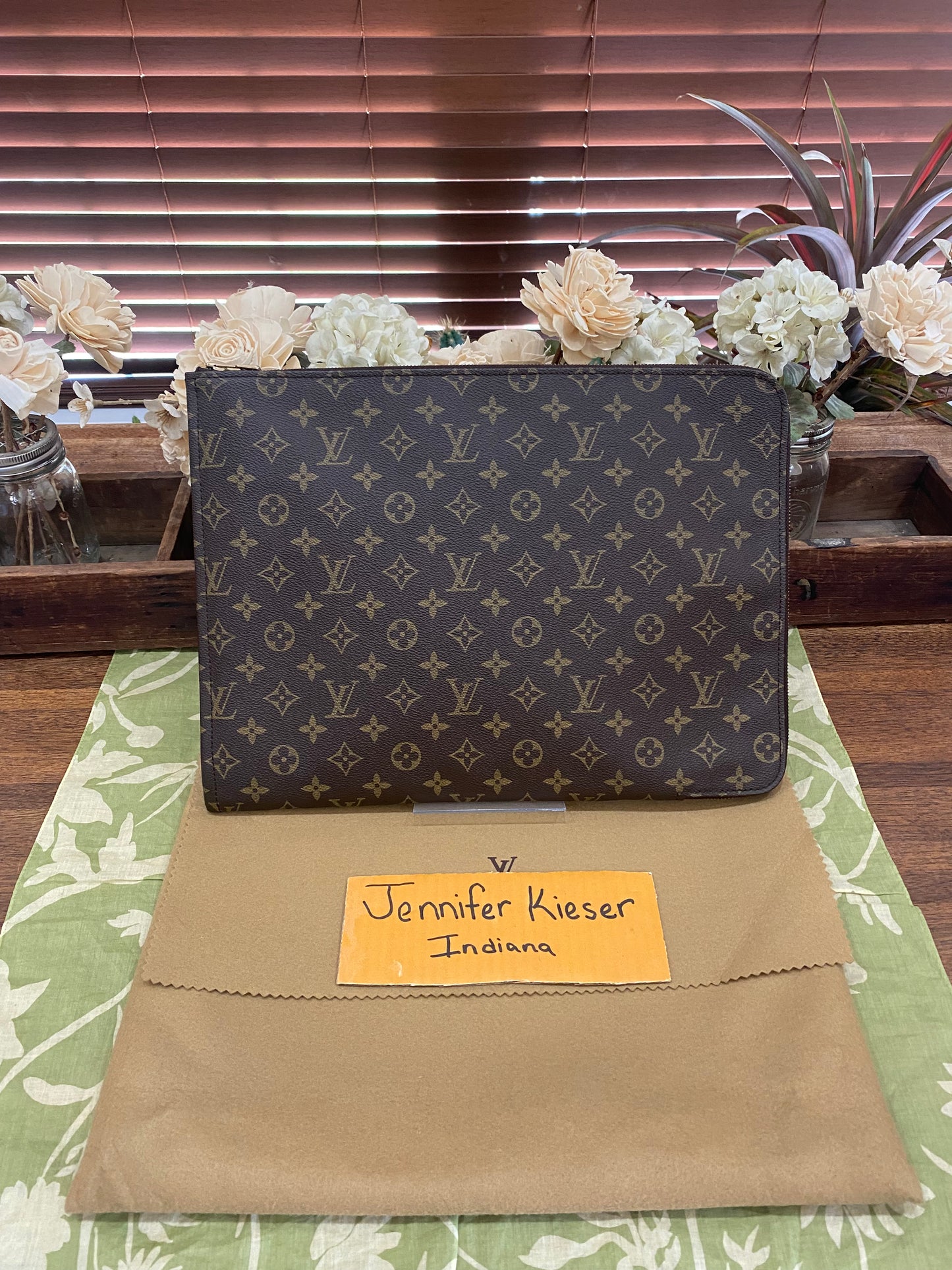 Vintage Porte Document Portfolio Clutch